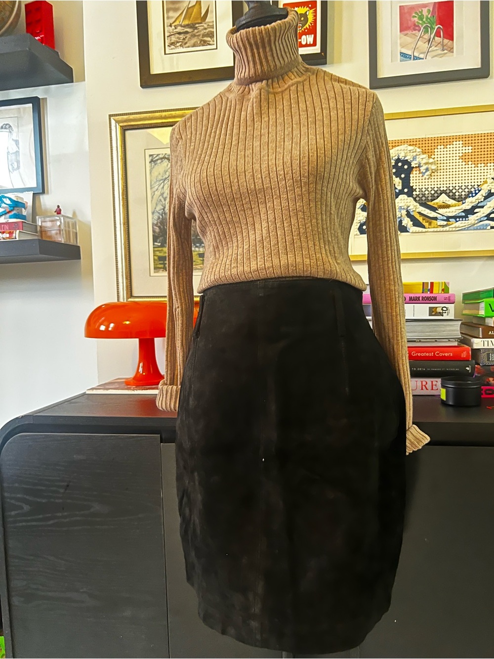 Express Black Suede Mini Skirt